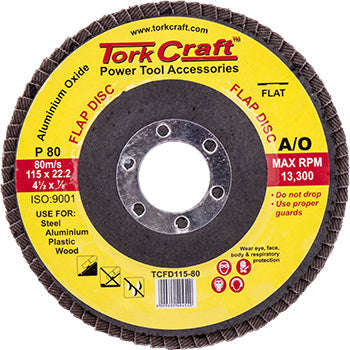 Tork Craft Flap Sanding Disc 115Mm 80 Grit - DEFAULT TITLE