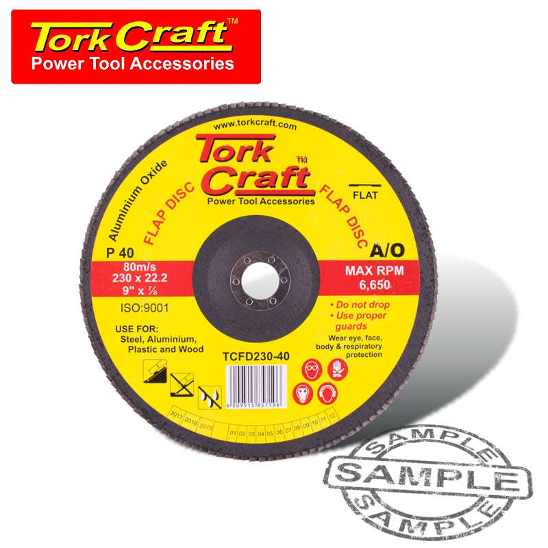 Tork Craft Flap Sanding Disc 230Mm 40Grit - DEFAULT TITLE