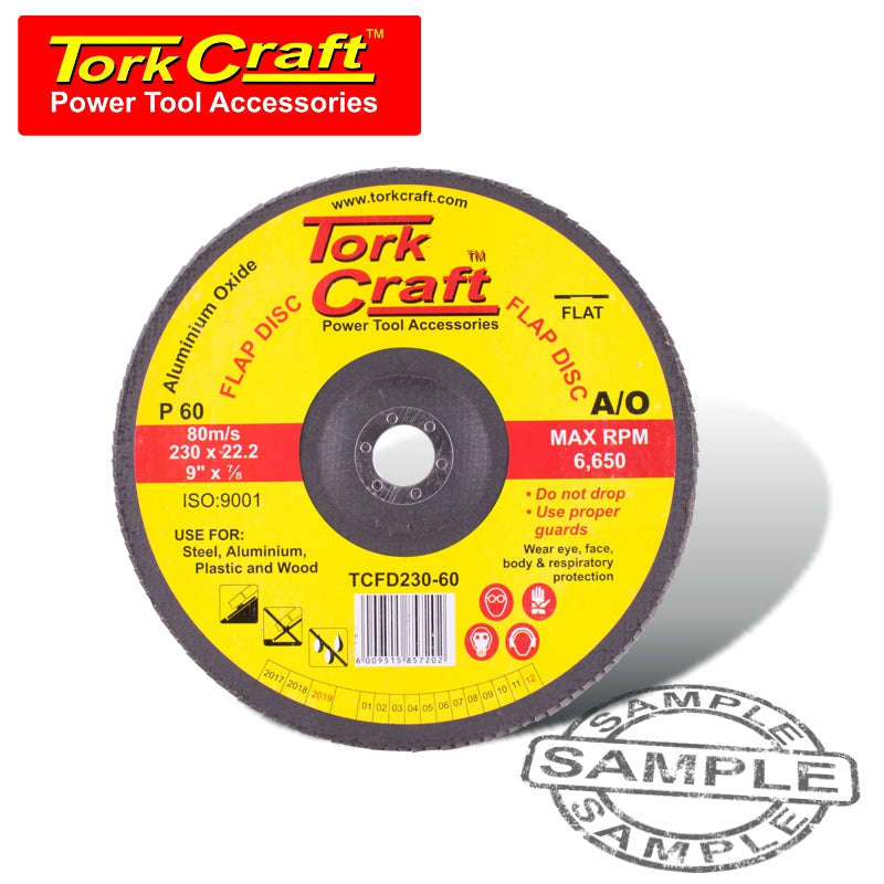 Tork Craft Flap Sanding Disc 230Mm 60Grit - DEFAULT TITLE