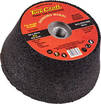 Tork Craft Grinding Wheel 100X50 M14 Bore - #36 Bowl - Angle Grinder - DEFAULT TITLE