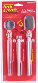 Tork Craft Magnetic Inspection Tool Set 3Pc  2 X Inspection Mirrors 1 X Magnetic Pick Up - DEFAUL...
