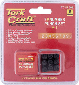 Tork Craft Number Punch Set 6Mm (0-9Mm) Black Finish - DEFAULT TITLE