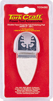 Tork Craft Quick Change  Base & Arbor 35Mm D/F Fingertip Felt Polishing Pad - DEFAULT TITLE