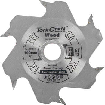 Tork Craft Blade Biscuit Joiner 100 X 6T 22.22Mm Tct