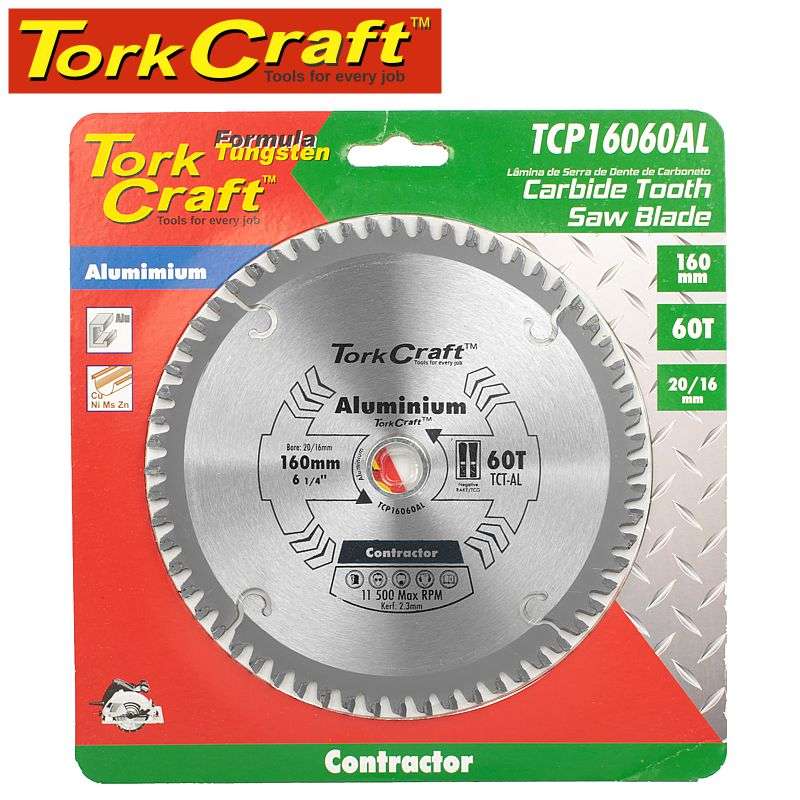 Tork Craft Blade Contractor Alum 160 X 60T 20/16 Circular Saw Tct - DEFAULT TITLE