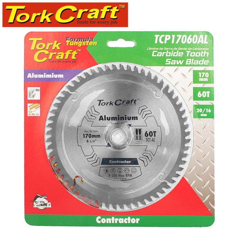 Tork Craft Blade Contractor Alum 170 X 60T 20/16 Circular Saw Tct - DEFAULT TITLE