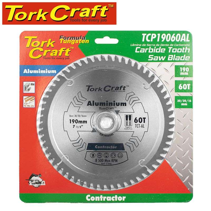 Tork Craft Blade Contractor Alum 190 X 60T 30/20/16 Circular Saw Tct - DEFAULT TITLE