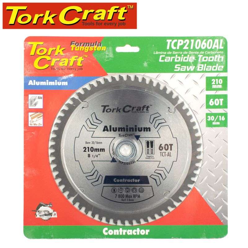 Tork Craft Blade Contactor Alum 210 X 60T 30/16 Circular Saw Tct - DEFAULT TITLE