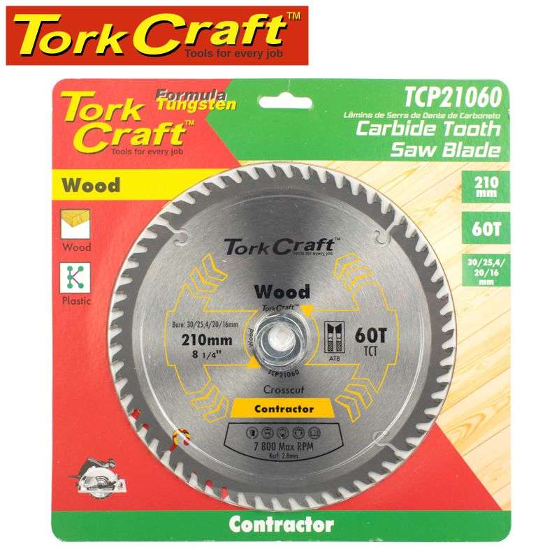 Tork Craft Blade Contractor 210 X 60T 30-1-20-16 Circular Saw Tct - DEFAULT TITLE