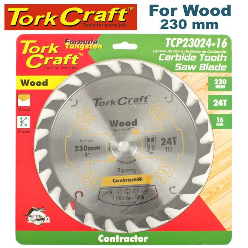 Tork Craft Blade Contractor 230 X 24T 16Mm Circular Saw Tct - DEFAULT TITLE
