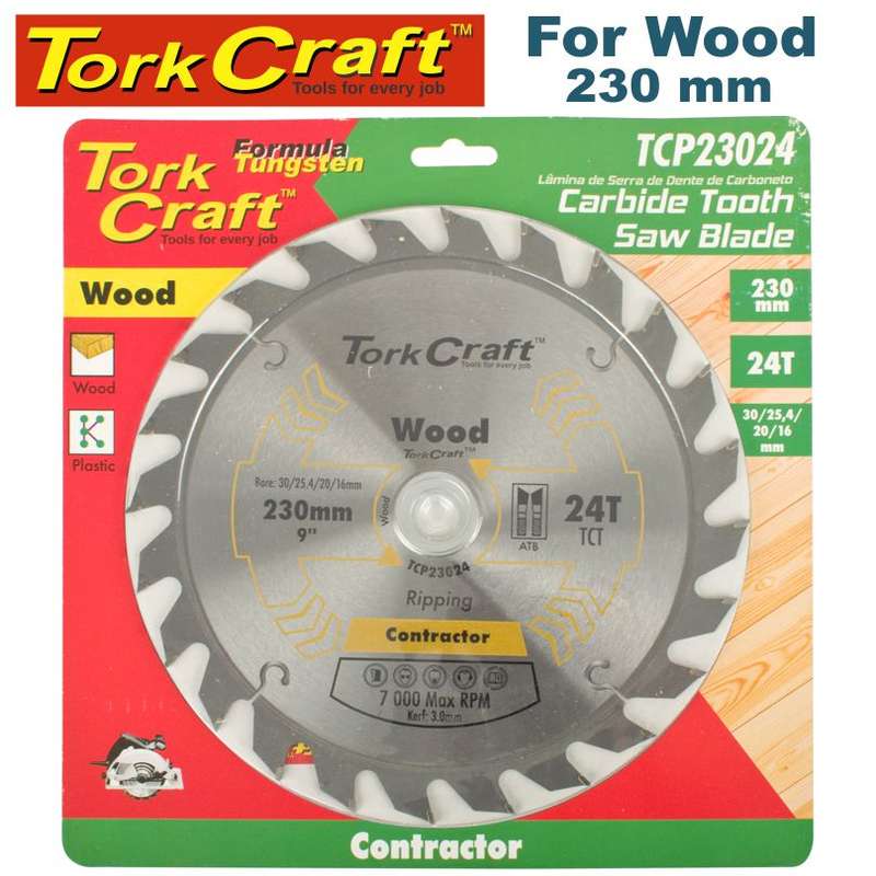 Tork Craft Blade Contractor 230X24T 30/1/2 Circular Saw Tct - DEFAULT TITLE