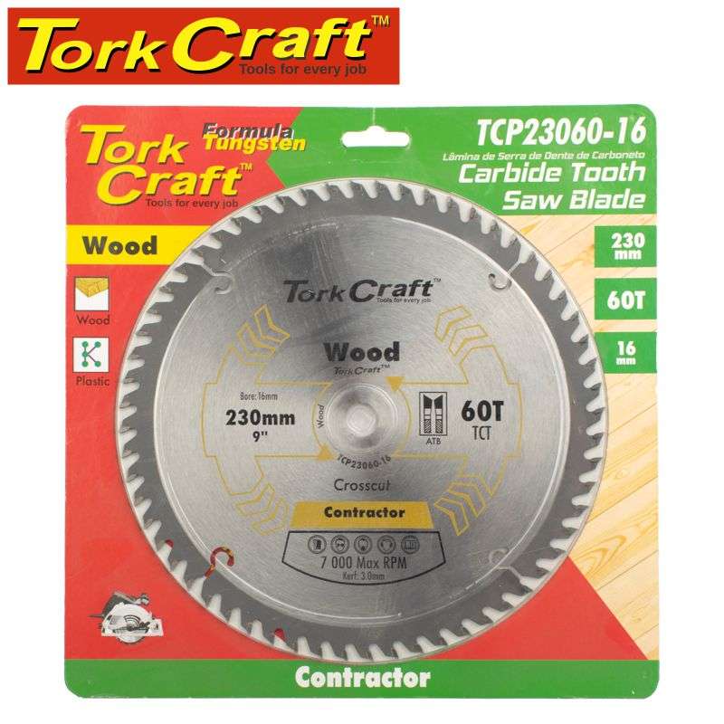 Tork Craft Blade Contractor 230 X 60T 16Mm Circular Saw Tct - DEFAULT TITLE