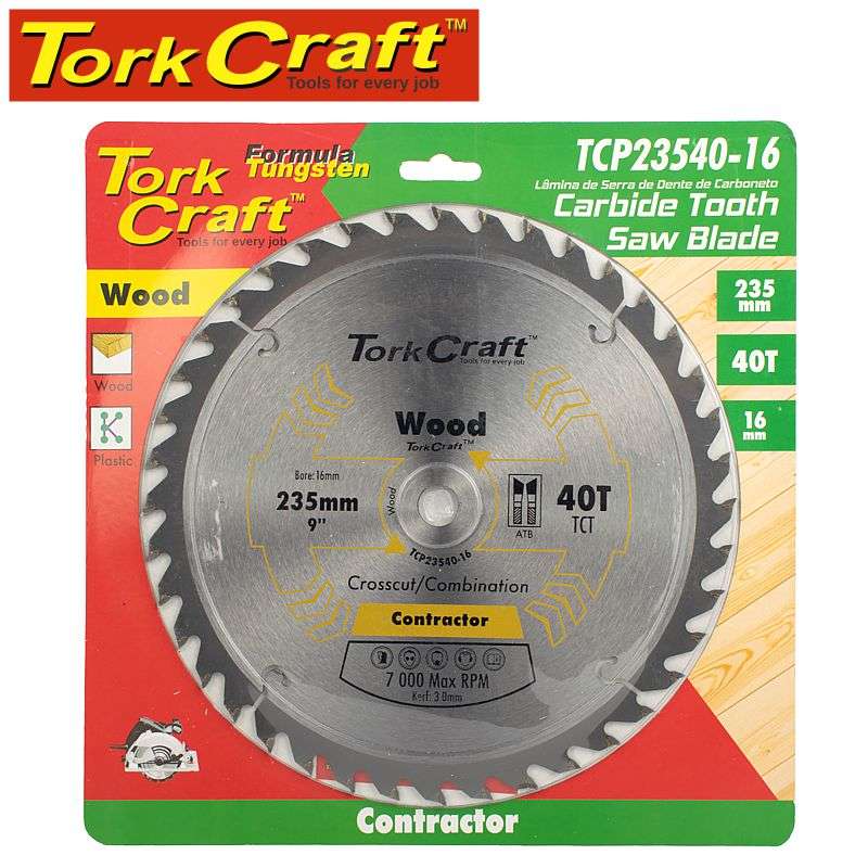 Tork Craft Blade Contractor 235 X 40T 16 Circular Saw Tct - DEFAULT TITLE