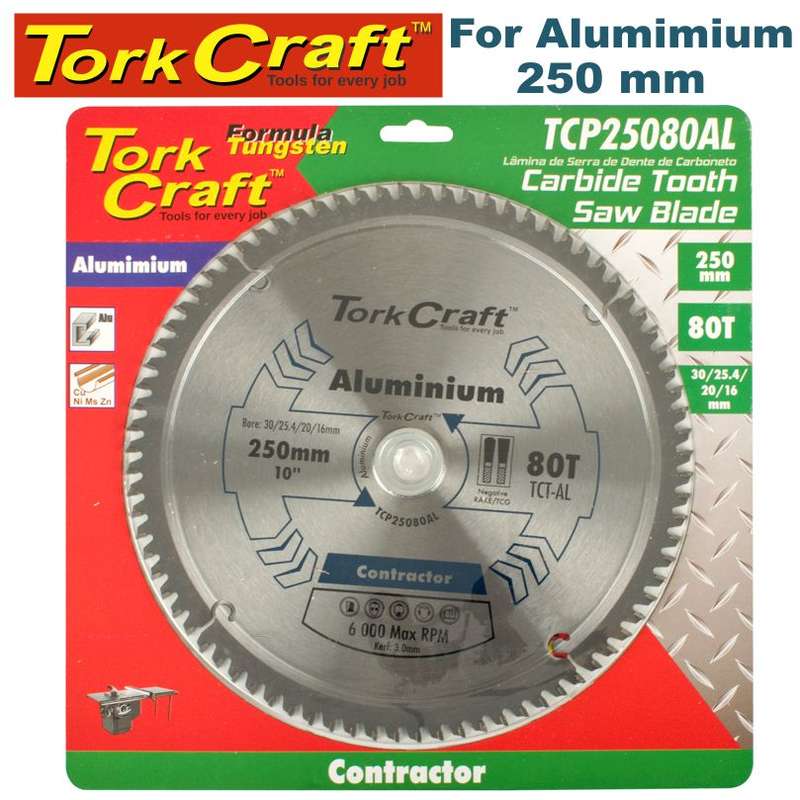 Tork Craft Blade Contractor Alum 250 X 80T Tcg Neg 30Mm Circular Saw Tct - DEFAULT TITLE