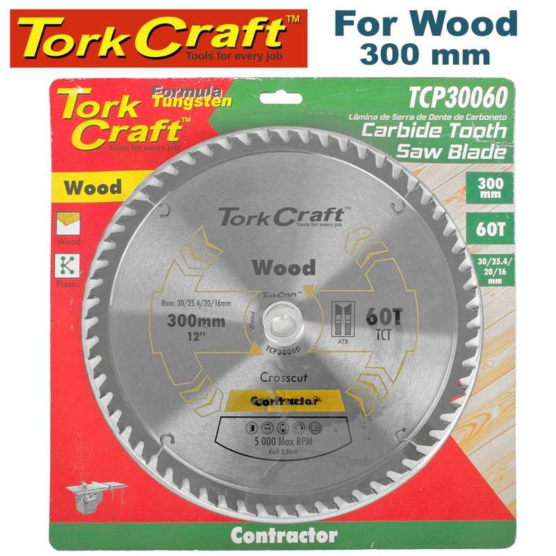 Tork Craft Blade Contractor 300 X 60T 30/1/20/16 Circular Saw Tct - DEFAULT TITLE