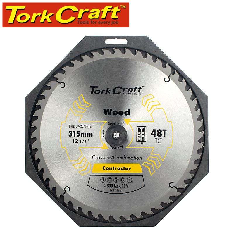 Tork Craft Blade Contractor 315Mm X 48T 30Mm Bore Circular Saw Tct - DEFAULT TITLE