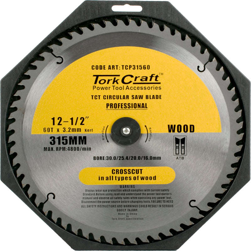 Tork Craft Blade Contractor 315 X 60T 30/1/20/16 Circular Saw Tct - DEFAULT TITLE