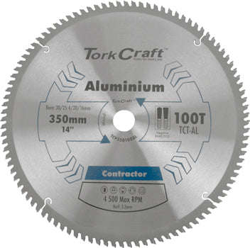Tork Craft Blade Contractor Alum 350 X 100T Tcg Neg Circular Saw Tct - DEFAULT TITLE