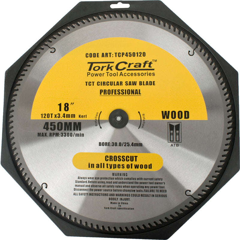 Tork Craft Blade Contractor 450 X 120T 30/1 Circular Saw Tct - DEFAULT TITLE