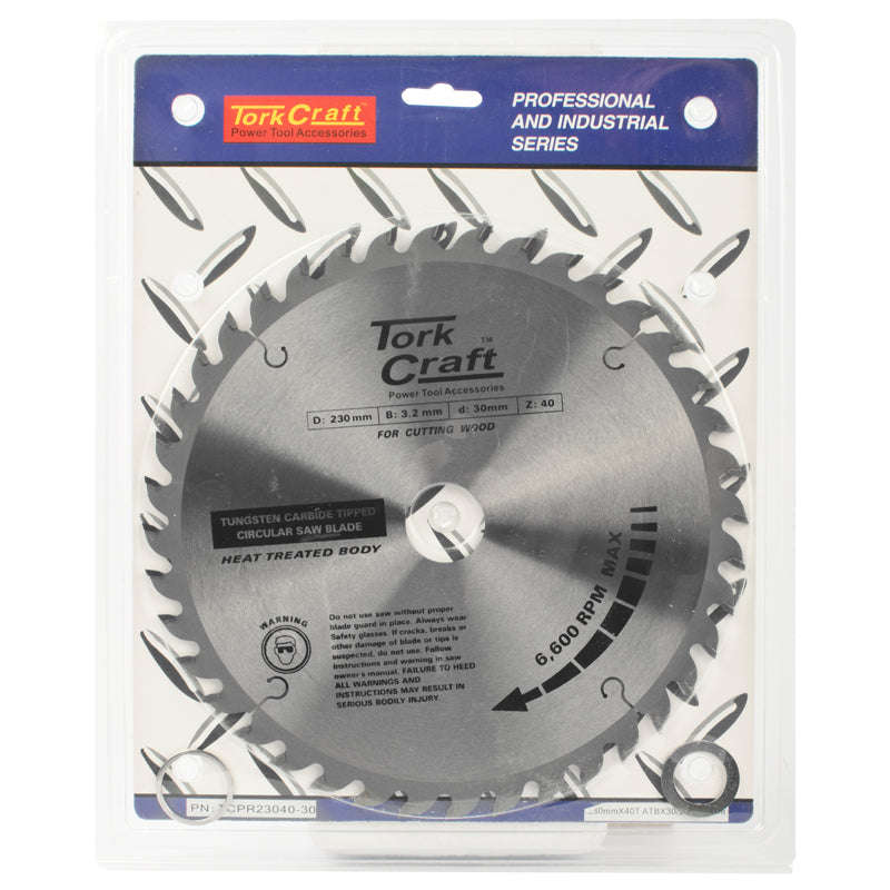 Tork Craft Blade Tct 230 X 40T 30/1/20 Atb Positive Profesional Industrial - DEFAULT TITLE