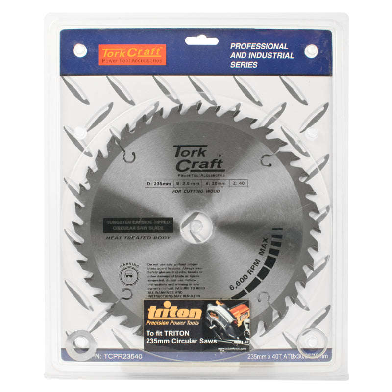 Tork Craft Blade Tct 235 X 40T 30/25/16 Atb Positive Profesional Industrial - DEFAULT TITLE