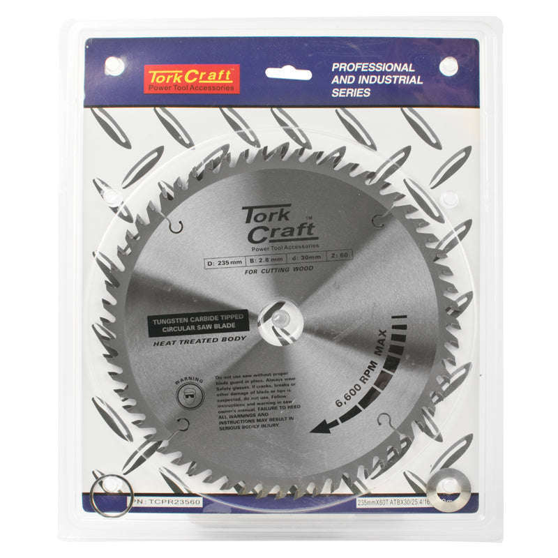 Tork Craft Blade Tct 235 X 60T 30/25/16 Atb Positive Profesional Industrial - DEFAULT TITLE