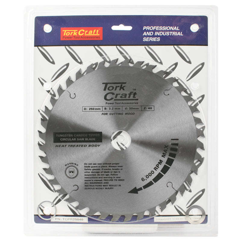 Tork Craft Blade Tct 250 X 40T 30/1/20 Atb Positive Profesional Industrial - DEFAULT TITLE