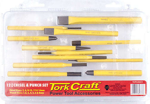 Tork Craft Chisel And Punch Set 12Pc - DEFAULT TITLE