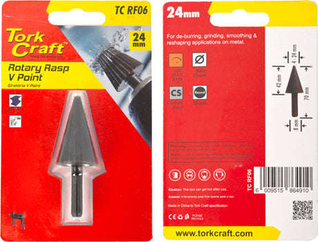 Tork Craft Rotary Rasp V-Point 4-14Mm - DEFAULT TITLE