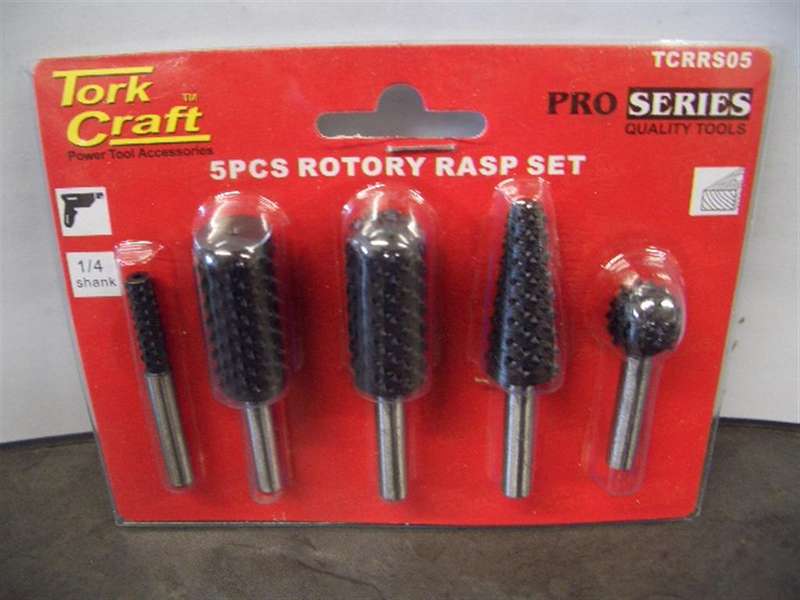 Special - Tork Craft Rotary Rasp Set 5 Piece - DEFAULT TITLE