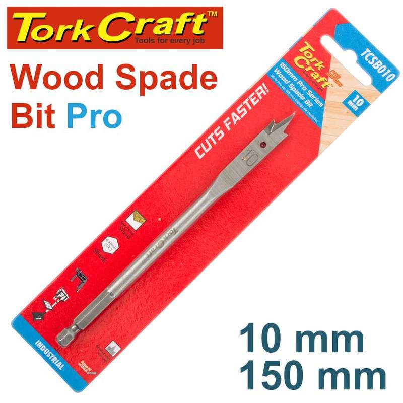 Tork Craft Spade Bit Pro Series 10Mm X 150Mm - DEFAULT TITLE