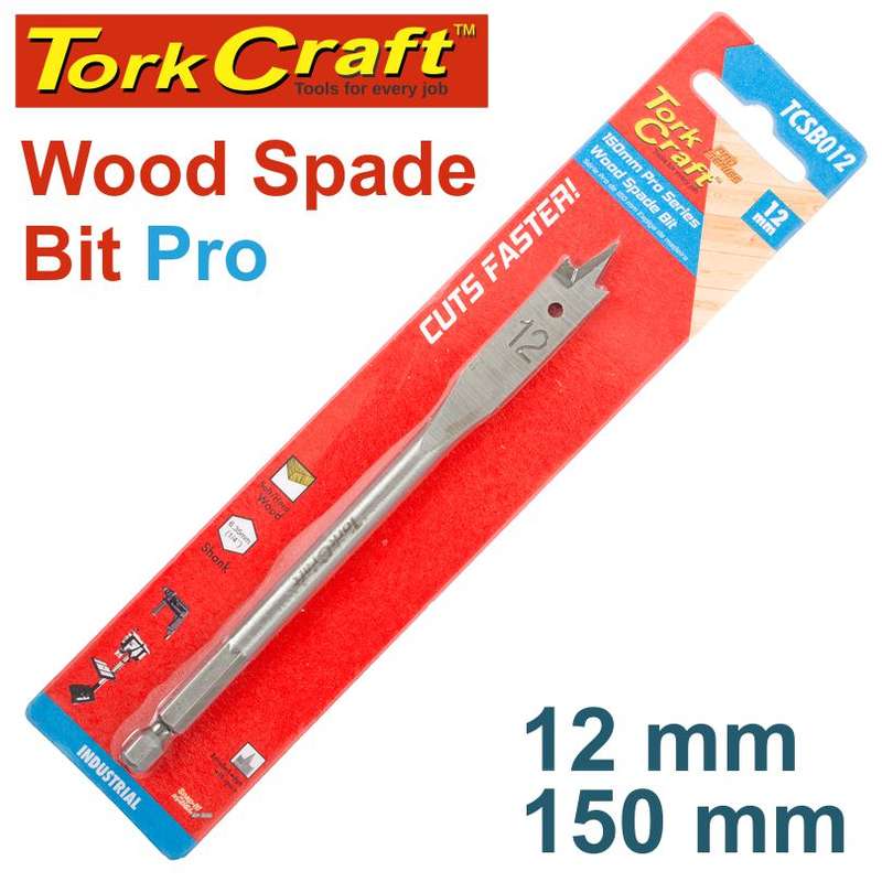 Tork Craft Spade Bit Pro Series 12Mm X 150Mm - DEFAULT TITLE