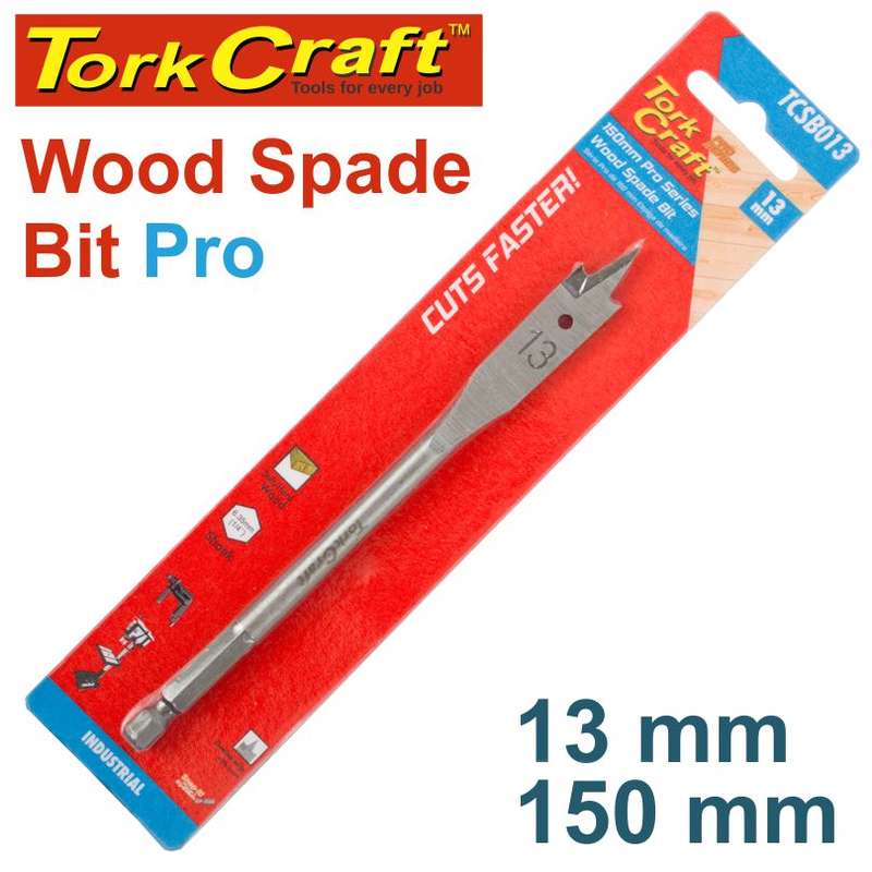 Tork Craft Spade Bit Pro Series 13Mm X 150Mm -