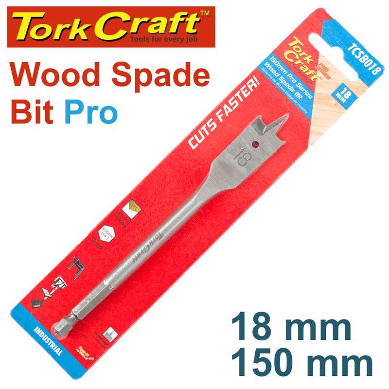 Tork Craft Spade Bit Pro Series 18Mm X 150Mm - DEFAULT TITLE