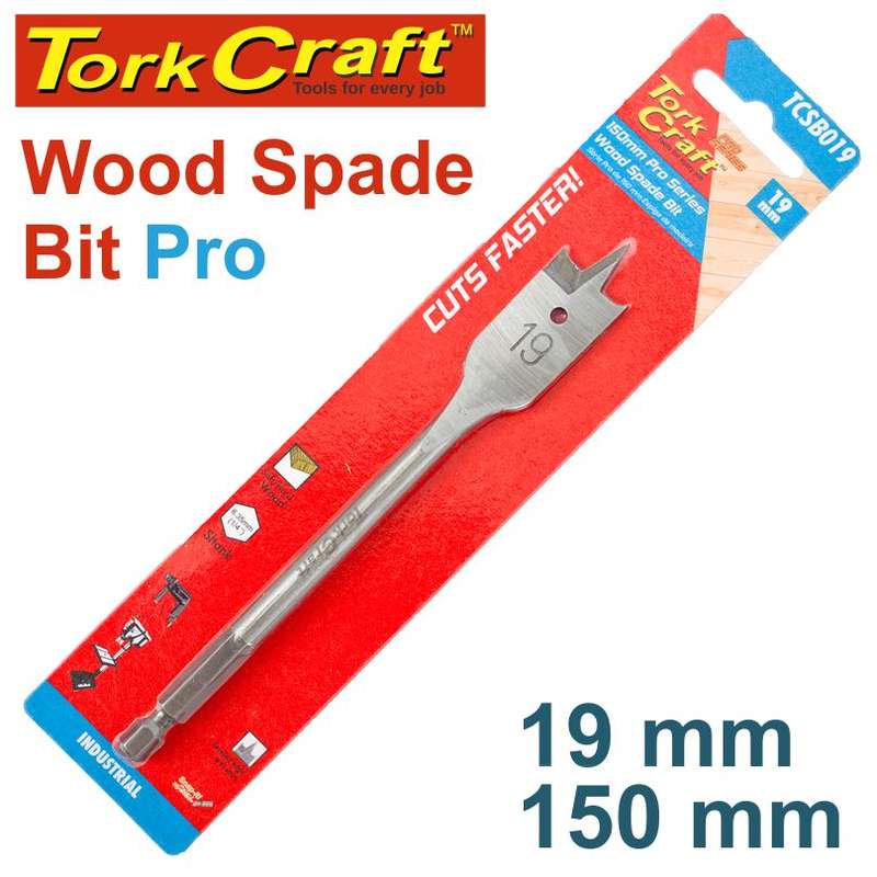 Tork Craft Spade Bit Pro Series 19Mm X 150Mm - DEFAULT TITLE