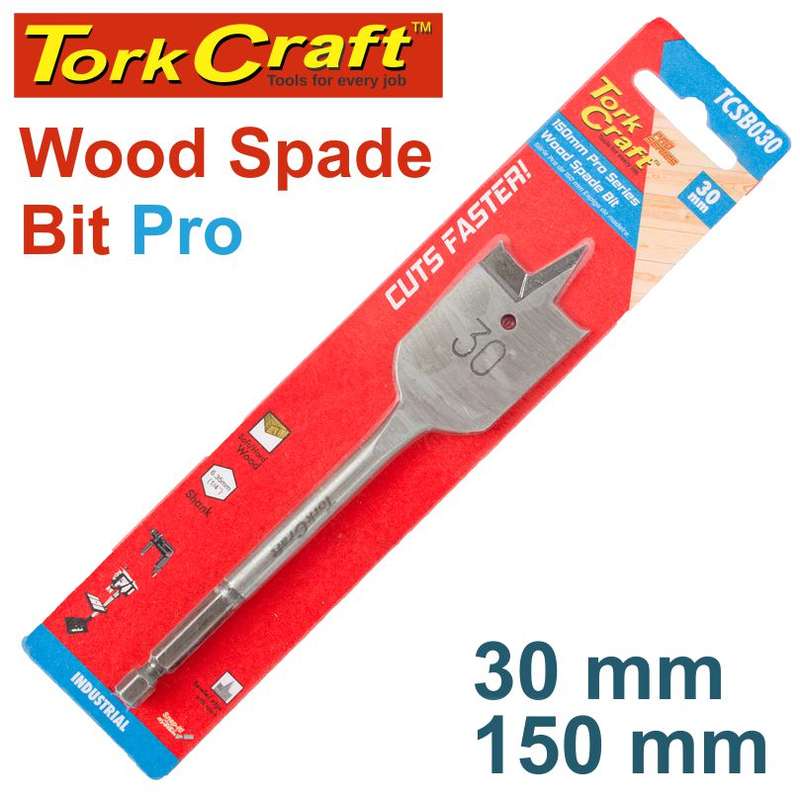 Tork Craft Spade Bit Pro Series 30Mm X 150Mm - DEFAULT TITLE