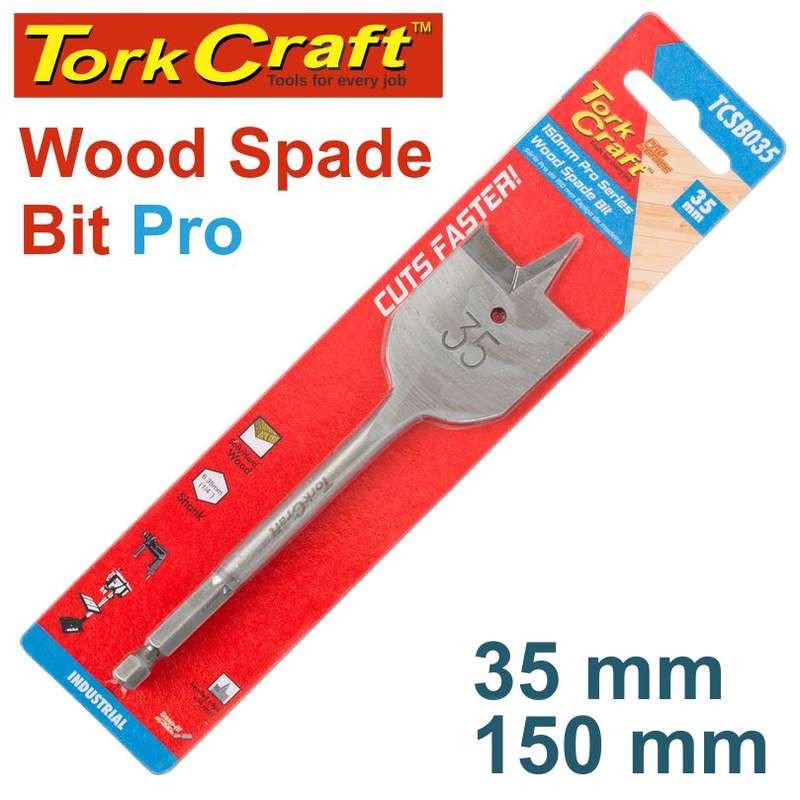 Tork Craft Spade Bit Pro Series 35Mm X 150Mm - DEFAULT TITLE