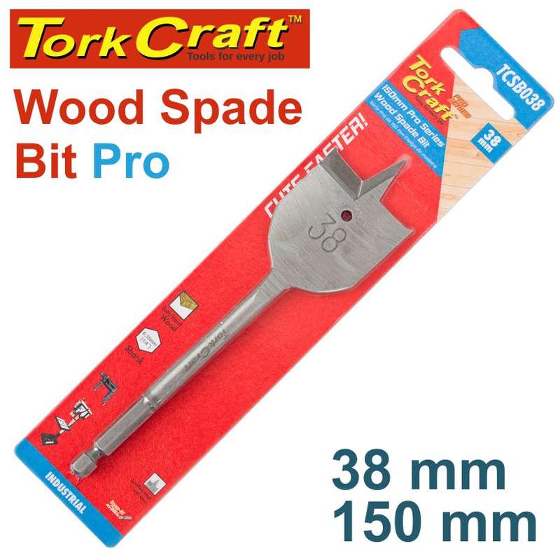 Tork Craft Spade Bit Pro Series 38Mm X 150Mm - DEFAULT TITLE