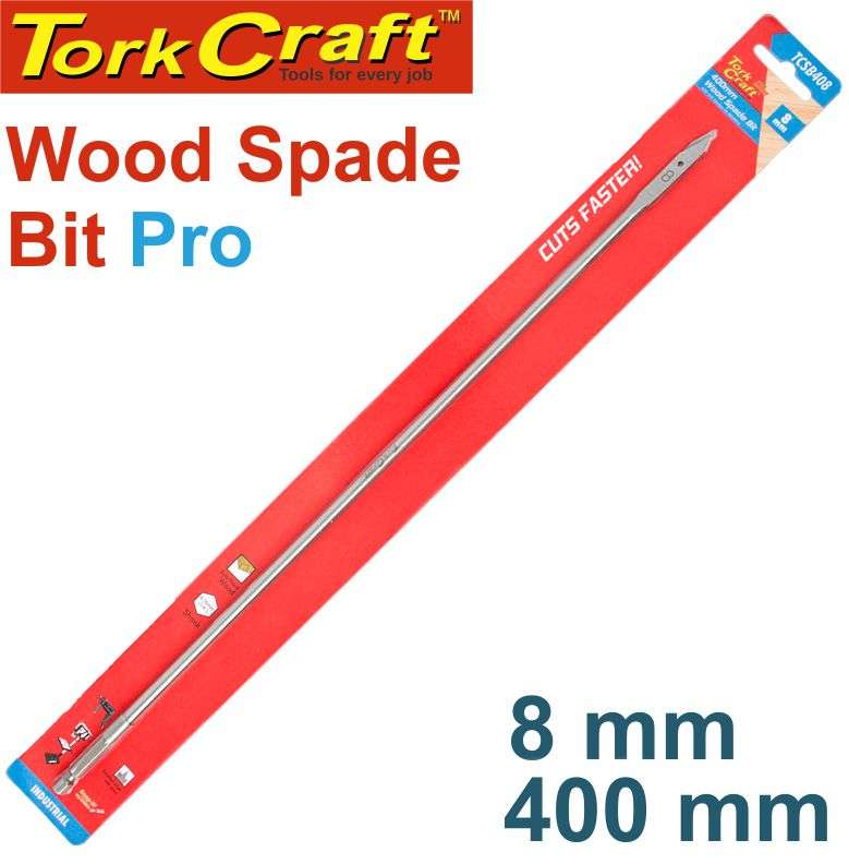 Tork Craft Spade Bit Pro Series 8Mm X 400Mm - DEFAULT TITLE