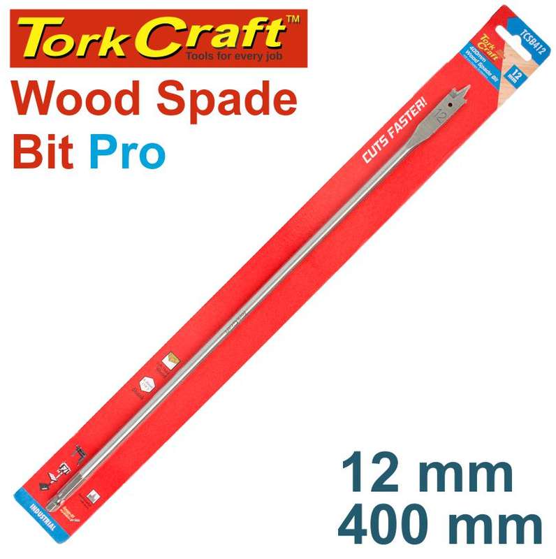 Tork Craft Spade Bit Pro Series 12Mm X 400Mm - DEFAULT TITLE