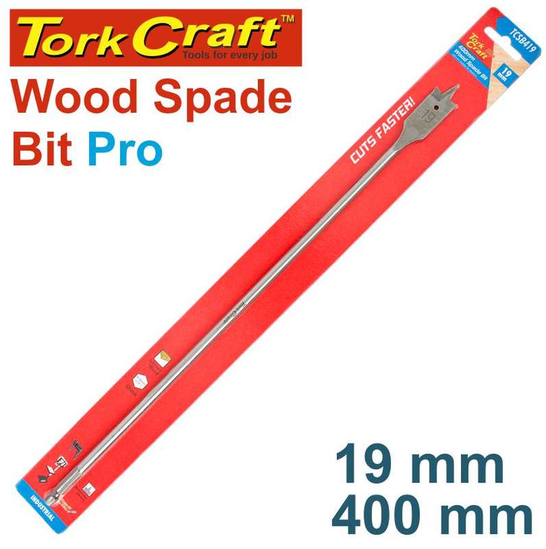 Tork Craft Spade Bit Pro Series 19Mm X 400Mm - DEFAULT TITLE