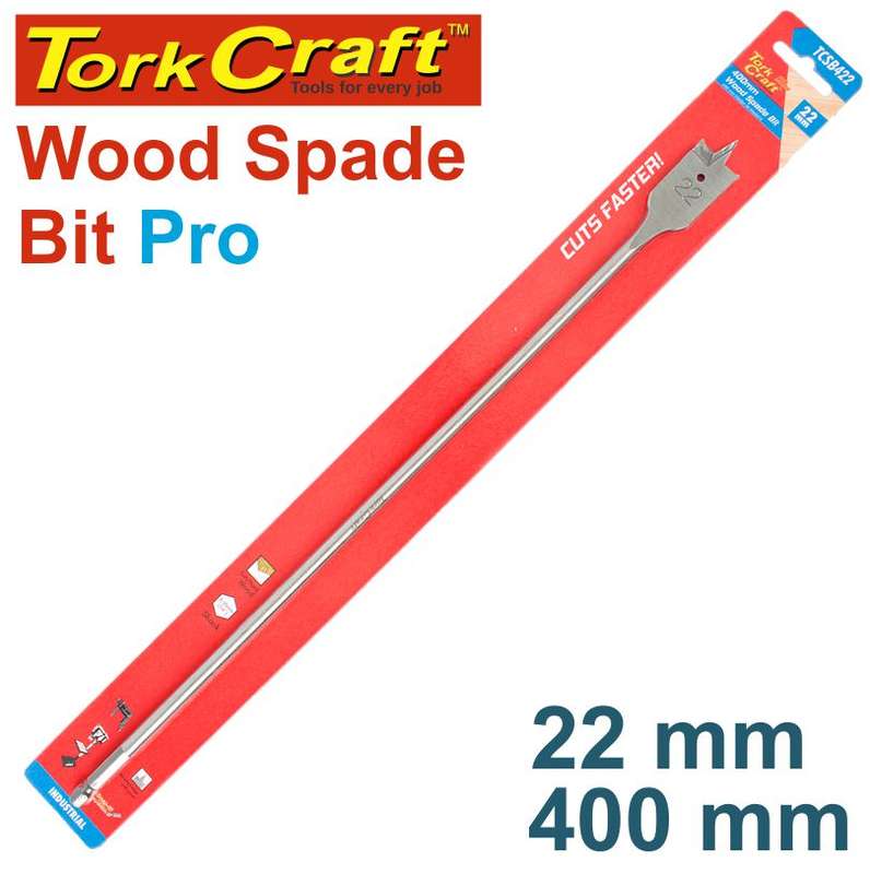 Tork Craft Spade Bit Pro Series 22Mm X 400Mm - DEFAULT TITLE