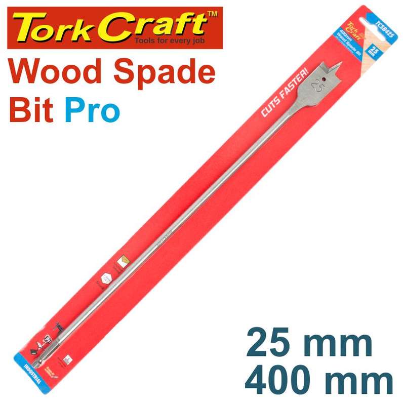 Tork Craft Spade Bit Pro Series 25Mm X 400Mm - DEFAULT TITLE