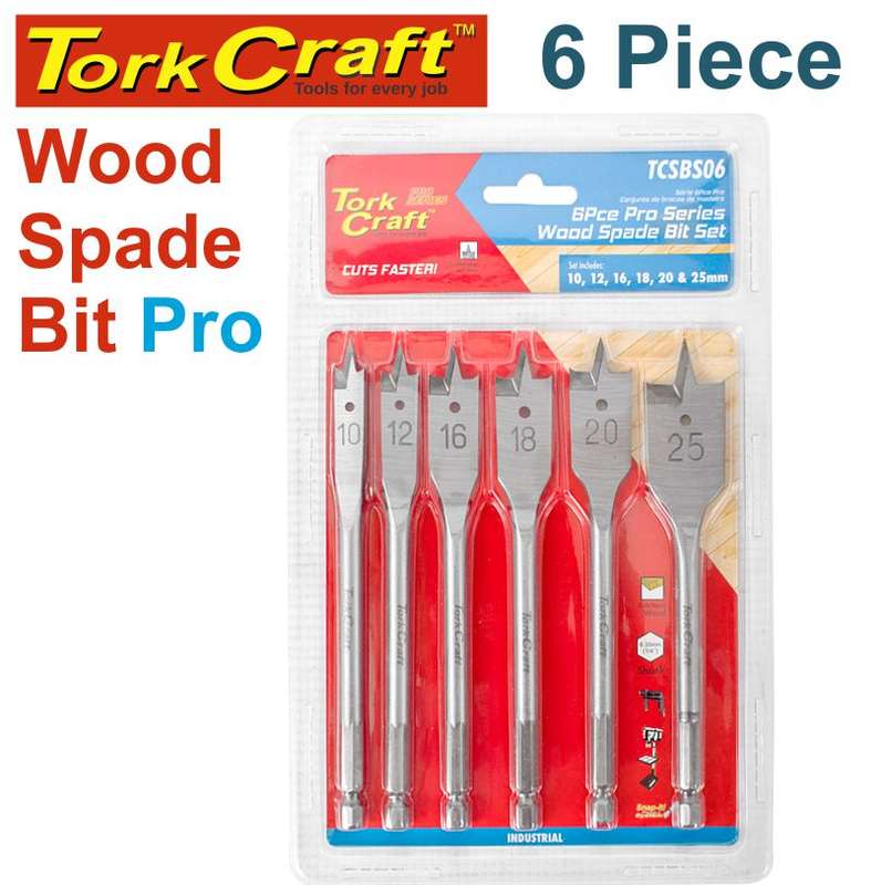 Special - Tork craft Spade Bit Pro Series 6 Pce Set - DEFAULT TITLE
