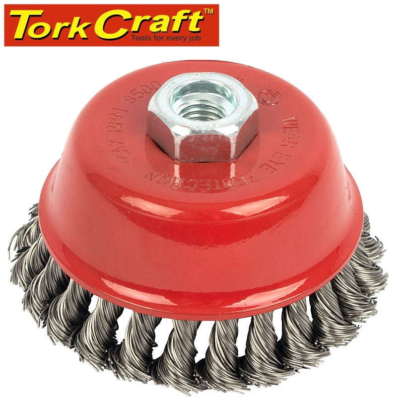 Tork Craft Wire Cup Brush 100 X M14 Knotted Stainless Steel Bulk
