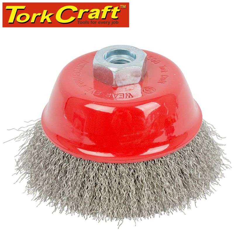 Tork Craft Wire Cup Brush 100 X M14 Crimped Stainless Steel Tcw -