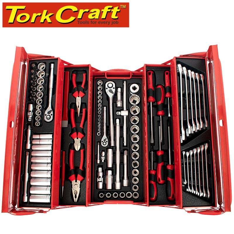 Tork Craft Mechanics Cantilever Tool Box 172Pc 6 X Tray 47 X220X230Mm
