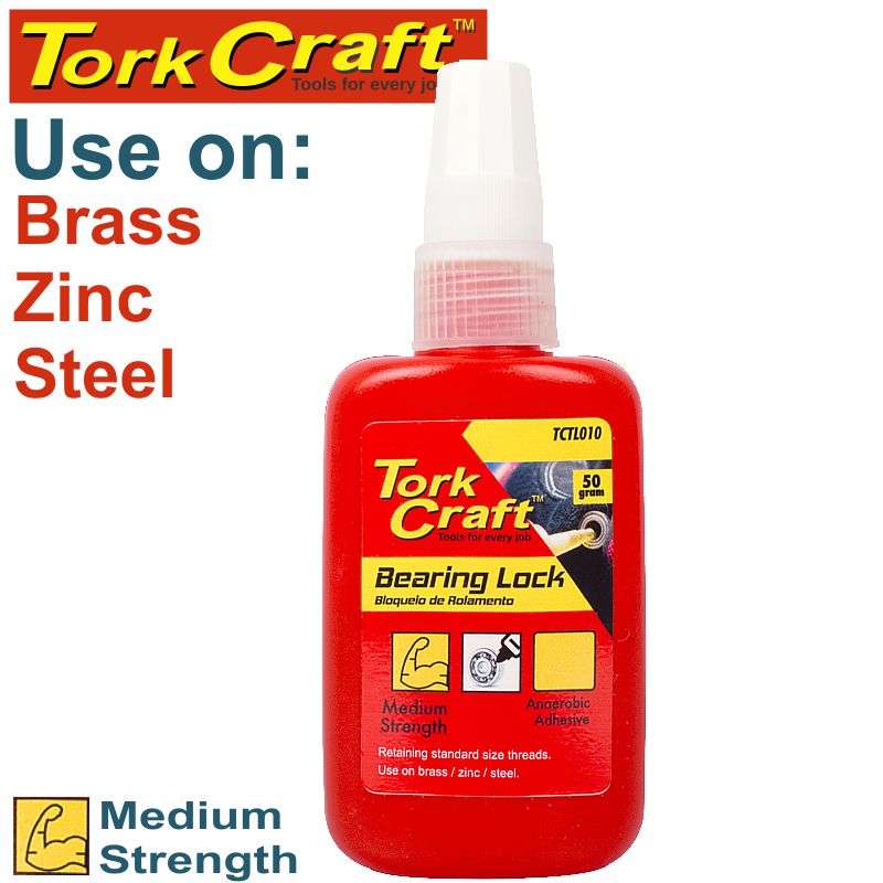 Tork Craft Bearing Lock Medium Strength For Std Sized Cylindrical Parts - Yellow