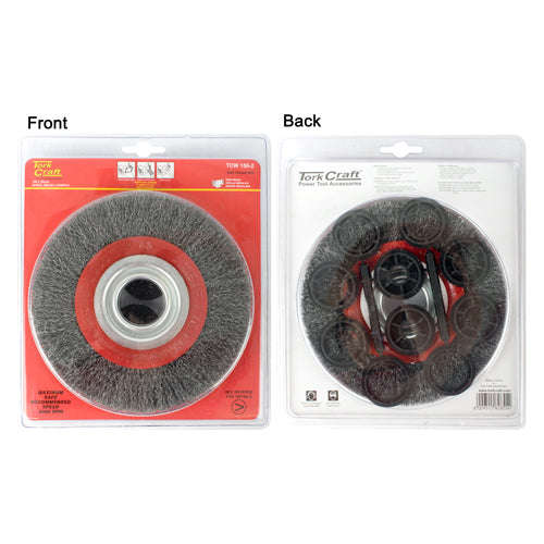 Tork Craft Wire Wheel Brush 150 X 25Mm 0.30Mm Wire Bench Grinder Blister -
