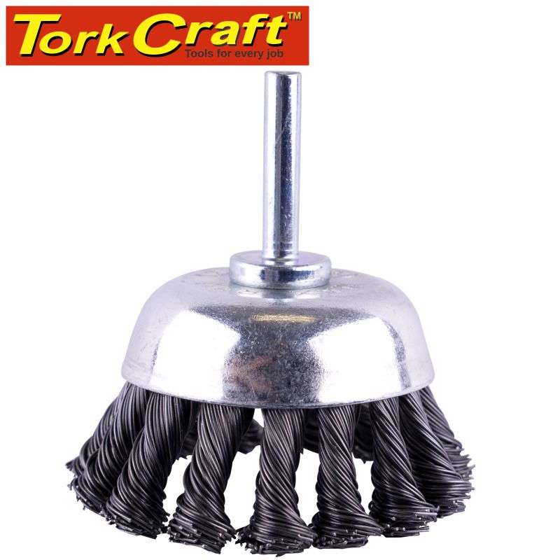 Tork Craft Wire Cup Brush Twisted Plain 65Mm X 6Mm Shaft Blister - DEFAULT TITLE